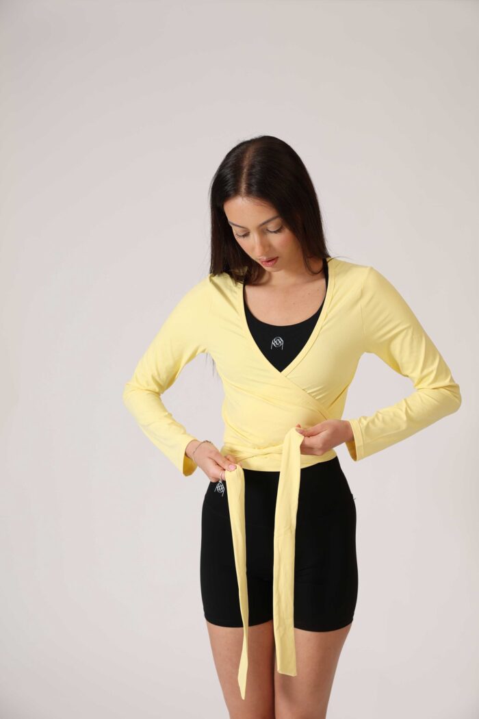 Wrap Top – Butter Yellow - Image 1